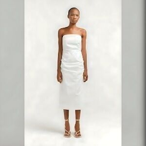 Henne Ilaria Strapless White Dress